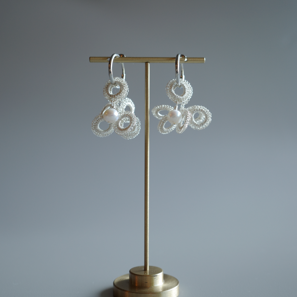 Full Bloom | SS & Pearl ◯ 4-Motif Set (Silver / Made to Order)