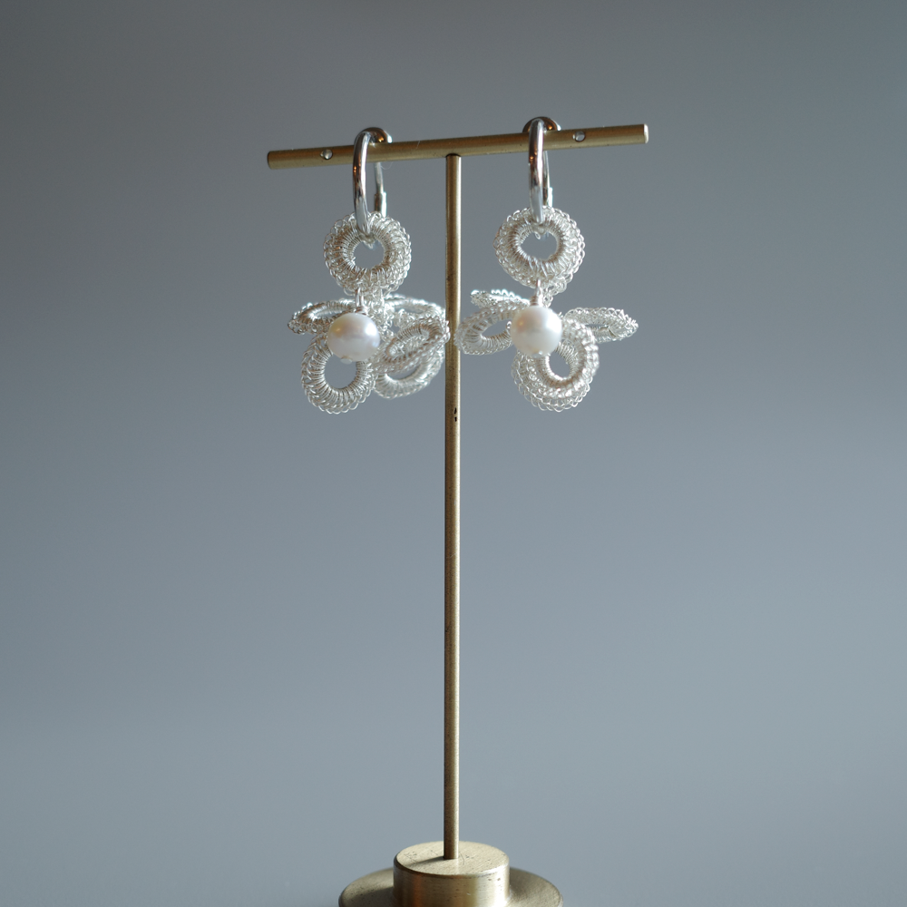 Full Bloom | SS & Pearl ◯ 4-Motif Set (Silver / Made to Order)