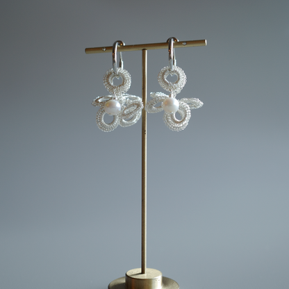 Full Bloom | SS & Pearl ◯ 4-Motif Set (Silver / Made to Order)