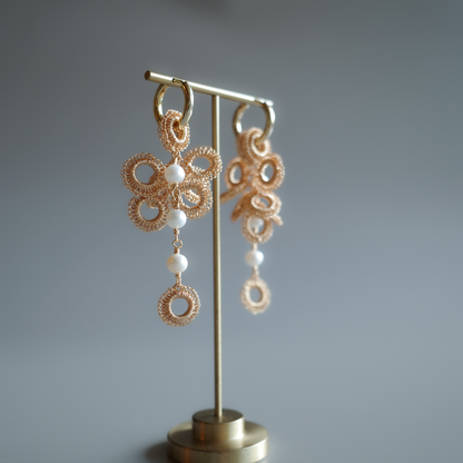 Full Bloom | S & Pearl 4-Piece Earring Set (Gold/ Made to Order)