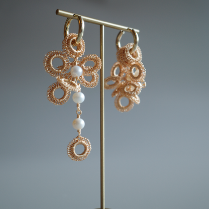 Full Bloom | S & Pearl 4-Piece Earring Set (Gold/ Made to Order)
