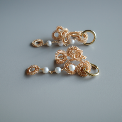 Full Bloom | S & Pearl 4-Piece Earring Set (Gold/ Made to Order)