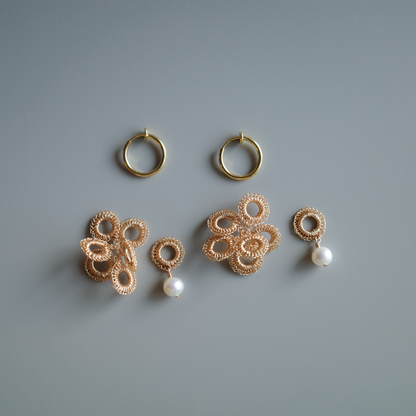 Full Bloom｜SS＆パール◯ モチーフ4点セット（ゴールド／受注販売）