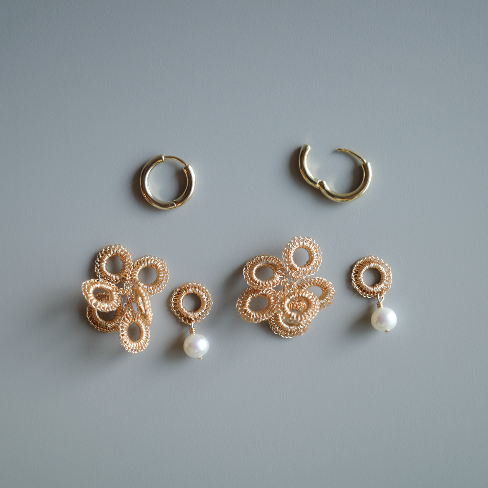 Full Bloom｜SS＆パール◯ モチーフ4点セット（ゴールド／受注販売）