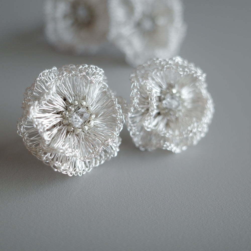 YUIKA- ハーキマーダイヤモンド耳飾り