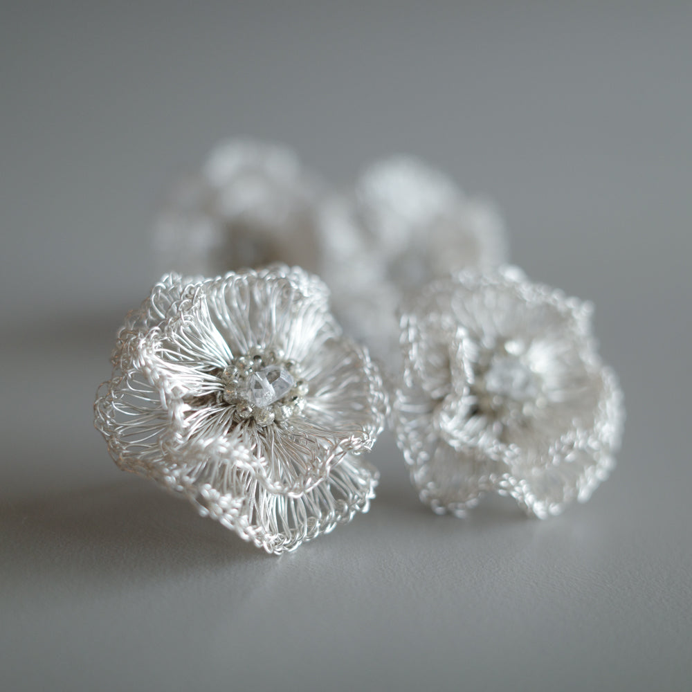 YUIKA- ハーキマーダイヤモンド耳飾り