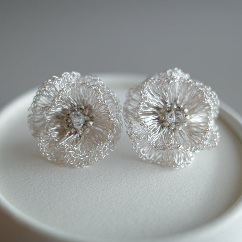 YUIKA- ハーキマーダイヤモンド耳飾り