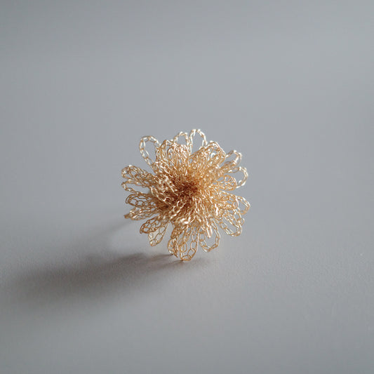蒲公英 – 金屬線蕾絲戒指