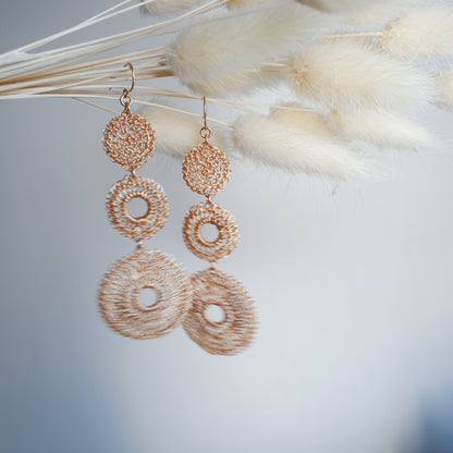 Trinity Lace Circles　耳飾り　Gold